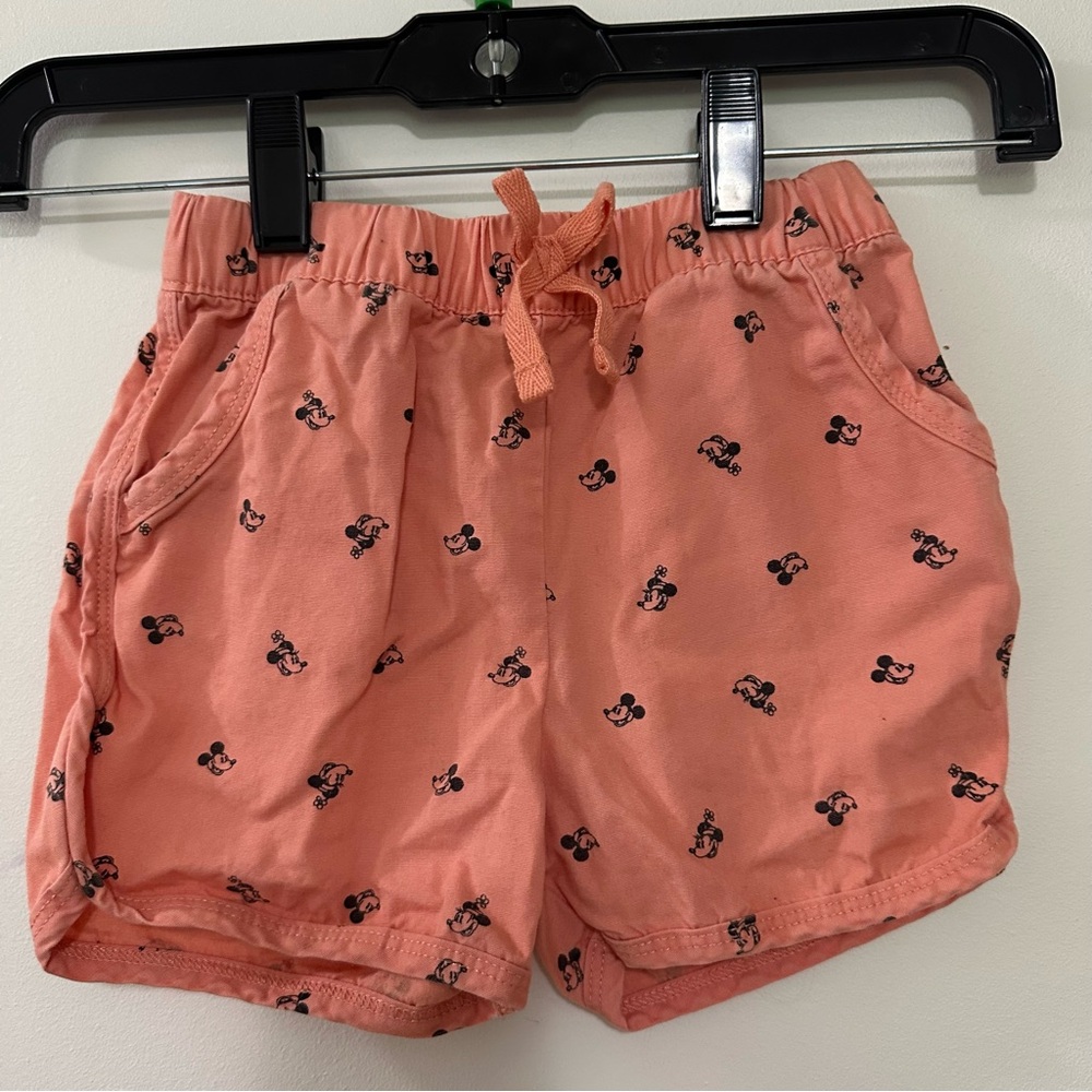Junk Food x Disney Peach Mickey Mouse Bubble‎ Shorts Sz 4T